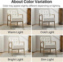 Linen Accent Chair, Mid Century Modern Chair for Living Room, Upholstered Comfy Lounge Armchair with Solid Wood Frame, Reading Side Chair for Bedroom,105°Ergonomic Comfort, White by CozyNest Decor