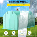 Compact Greenhouse Kit 7'x15'x7' with Galvanized Frame, 140G Green PE Cover, 1 Door & 8 Windows for Outdoor Gardening by GreenHaven Gardens