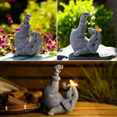 Mommy & Baby Elephant Garden Statue with Solar Butterfly Lights - Perfect Elephant Decor & Ornament for Women, Housewarming Gifts and as Garden Decorations by GreenHaven Gardens