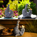Mommy & Baby Elephant Garden Statue with Solar Butterfly Lights - Perfect Elephant Decor & Ornament for Women, Housewarming Gifts and as Garden Decorations by GreenHaven Gardens