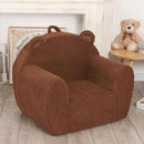 Comfy Toddler Chair, Cuddly Sherpa Teddy Bear Kids Sofa, High Back Kids Reading Chair for Boys and Girls, Brown by CozyNest Decor