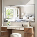 Black Bathroom Mirror for Wall, 60x36 Inch Rectangle Mirrors with Metal Frame, Large Modern Vanity Wall Mirror for Bathroom Living Room, Entryway Hangs Horizontal or Vertical by CozyNest Decor