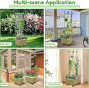 Tomato Planter with Trellis,61.4" Self-Watering Tomato Cage Raised Garden Bed Planter Box with Trellis & Wheels for Climbing Plants Vegetable Vine Flowers by GreenHaven Gardens