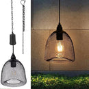 Battery Operated Hanging Light with 6 Hours Timer, Outdoor Indoor Decorative Lantern Chandelier Pendent Haning Metal Black Hanging Lamp Backyard Decor for Patio Bar Yard Garden Porch Home by GreenHaven Gardens