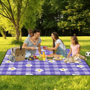 Extra Large Picnic Blanket Waterproof,80"x 80"Foldable Machine Washable Beach Blanket,Outdoor Blanket for 6-8 Adults,Suitable for Indoor Crawling,Park Beach,Camping,Hiking,Family Travel(Purple) by TinyTreasures Baby Boutique