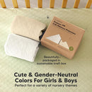 Waterproof Crib Mattress Protector Cover Fitted - 2-Pack Quiet Baby Crib Mattress Pad Sheets, 52" x 28" Soft Quilted Cotton Baby Sheet, Machine Washable, Easy Fit, Durable (Khaki/Mavy) by TinyTreasures Baby Boutique