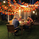 Timer & Thicker Leaves - 2 Pack Fall Garland with Lights Fall Hallowen Decorations Indoor Total 80 Leaves 40LED 13Ft Battery Operated Halloween Garland Thanksgiving Decor Home Indoor Outdoor Christmas by CozyNest Decor