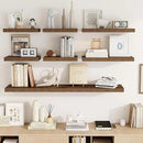 16 Inch Floating Shelves, 16"x9.25"x1.5" Inch Deep Floating Shelves for Wall, Wooden Shelves for Bathroom, Bedroom, Living Room, Brown by CozyNest Decor