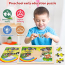 SYNARRY Large Wooden Monster Truck Puzzles for Kids Gift Box(12.2*9.4 in) - FSC Certified, 24 Piece Puzzles for Toddlers 3-5, Wood Puzzle for Kids Ages 4-6, Toys Gifts for 3 4 5 6 Year Old Boys Girls by TinyTreasures Baby Boutique