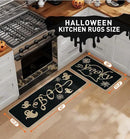 Halloween Kitchen Mat Set of 2, Spooky Spider Web Ghosts Boo Halloween Decor, Halloween Rug for Floor, Indoor Home Decor with Non-Slip Backing,17 x 29 Inch & 17 x 47 Inch by CozyNest Decor