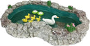 GlitZGlam Duck Pond -Mother and Ducklings! A Miniature Duck Pond for a Miniature Fairy Garden and Miniature Garden Accessories by GreenHaven Gardens