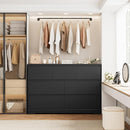 Dresser for Bedroom, Modern Black Dresser, Wood Chest of Drawers Nursery Dressers, with Storage, 7 Drawer Double with Handle Free, Large Storage Organizer for Living Room,White by TinyTreasures Baby Boutique