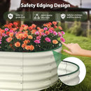 Raised Garden Bed Kit, 6x3x1.5 ft Galvanized Planter Box Outdoor with Safety Edging, Large Metal Raised Beds for Gardening Vegetables Flower Herb (Pearl White) by GreenHaven Gardens