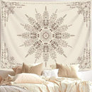 FORATER Floral Bohemian Tapestry, Flower Aesthetic Tapestry Indian Wall Hanging Boho Tapestries Mandala Room Decor for Bedroom Living Room Dorm (Flaxen, 61L x 53W) by CozyNest Decor