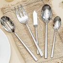 KINGSTONE Silverware Set with Serving Utensils, 45-Piece Forged Flatware Set Cutlery Set Premium Stainless Steel, Service for 8, for Kitchen, Home, Wedding, Party, Mirror Polished and Dishwasher Safe by CozyNest Decor