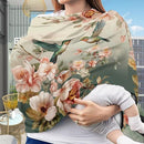 Binienty Car Seat Covers for Babies, Hummingbird Flower Design,Floral Nursing Cover Breastfeeding Scarf, Stretch Baby Carseat Canopy by TinyTreasures Baby Boutique