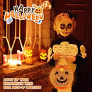Halloween Decoration Hanging Solar Lantern Outdoor - Solar Powered Pumpkin Led Jack-O Lights, Waterproof Halloween Decor Metal Round Lantern for Yard, Patio, Pathway, Porch, Lawn, Garden, Outside by GreenHaven Gardens