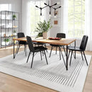 Wonnitar Striped 9x12 Rugs for Living Room, Non-Slip Soft Grey Berber Stripe Bedroom Rug, Low Pile Minimalist Floor Carpet for Dining Room Living Room Department (Grey,9' x 12') by CozyNest Decor