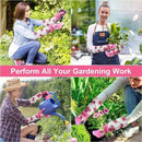 DLY Gardening Gloves for Women, Rose Gloves Gardening Thorn Proof, Long Garden Gloves for Women, Breathable & Durable Leather Gauntlet(Medium, Rose Red) by GreenHaven Gardens