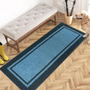 PURRUGS Dirt Trapping Door Mat 24" x 60", Non-Slip/Skid Machine Washable Entryway Rug, Shoes Scraper, Area Rug, Super Absorbent Welcome Mat for Muddy Wet Shoes and Paws, Light Blue & Navy by CozyNest Decor