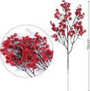 Sggvecsy 15 Pcs Babys Breath Artificial Flowers Gypsophila Bouquets Bulk Real Touch Fake Silk Flowers for Home Wedding DIY Floral Arrangement Kitchen Christmas Centerpiece Festival Decoration (Red) by CozyNest Decor