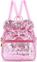 KL928 Girls Bowknot Polka Dot Cute Mini Backpack Small Daypacks Convertible Shoulder Bag Purse for Women by TinyTreasures Baby Boutique