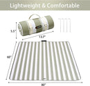 HX&OD Outdoor Picnic Blanket Extra Large, 80''*60'' Waterproof Picnic Mat with Stakes Foldable Camping Blanket Portable with Carry Strap for Beach Mat (Green& White, 80''*60'') by TinyTreasures Baby Boutique