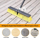 18 Inches Push Broom Outdoor- Heavy Duty Broom with 63" Long Handle for Deck Driveway Garage Yard Patio Concrete Floor Cleaning by GreenHaven Gardens