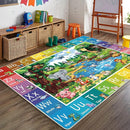 ABC Rug for Kids Room, ABC Baby Mats for Floor Toddlers, Alphabet Play Mat Elementary Preschool Kid's Rugs with Animal Illustrations - (59X39.4 Inches) by TinyTreasures Baby Boutique