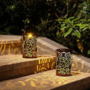 Outdoor Solar Lanterns ,Owls Projection Patterned Outdoor Lanterns with Handles LED Solar Light Outdoor Waterproof Garden Lights for Garden，Yard, Table, Pathway(2 /Bronze) by GreenHaven Gardens