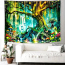 Delur Magical Forest Tapestry Fantasy Tree of Life Enchanted Fairy Tale Forest Tapestry Mystical Psychedelic Nature Landscape Wall Hanging Headboard for Bedroom Living Room Home Decor (51.2" x 59.1") by CozyNest Decor