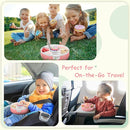 Kids Reusable Rotating Snack Container with 5 Separate Compartments, Color Matching Opening Lid, BPA/PVC-Free, Dishwasher Safe, Perfect for Travel, School Lunches & On-the-Go Snacking-Pink by TinyTreasures Baby Boutique