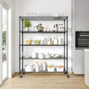 Seville Classics UltraDurable Heavy Duty NSF Solid Steel Wire Rack Storage Unit, Organizer for Garage, Warehouse, Office, Restaurant, Classroom, Kitchen, Black, 5-Tier Shelving, 60" W x 24" D by CozyNest Decor