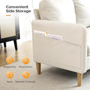 VINGLI 47" Small Couch, Beige Loveseat Mini Couch Mid Century Modern Decor Love Seat for Small Spaces Living Room, Bedroom, Play Room by CozyNest Decor