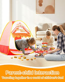 Kids Play Tent, Pop Up Play Tent Burger Theme with Complete Toy Set, Play Toys Play Set for Kids Indoor Outdoor Pretend Play by TinyTreasures Baby Boutique