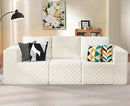 Modular Sectional Sofa 3-Seater Modular Couch with Deep Seat Memory Foam Cloud Chair with Pillows Oversized Sectional Sofa for Living Room Bedroom (Plush White, 3-Seater) by CozyNest Decor