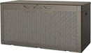 JUMMICO 100 Gallon Resin Deck Box, Waterproof Outdoor Storage Box with Lockable Lid for Garden Tools, Patio Cushions (Light Brown) by CozyNest Decor
