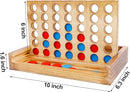Glintoper Tic Tac Toe & 4 in a Row Tables Game Set, Classic Board Line Up 4 for Living Room Rustic Table Decor and Use as Game Top Wood Guest Room Decor Strategy Board Games for Families by TinyTreasures Baby Boutique