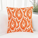 HWY 50 Orange Fall Decorative Throw Pillow Covers 18x18 Inch (1 Piece), Embroidered Cotton Farmhouse Cushion Cover Pillow Case for Sofa Couch Living Room Bed Bedroon, Floral Branches by CozyNest Decor