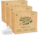 Poesie Laundry Detergent Sheets 3 Pack 480 Count 240 Loads Laundry Detergent for Travel Home Save Space Portable Laundry Strips Hypoallergenic Concentrated Soap Sheets Washing HE Fragrance Free by CozyNest Decor