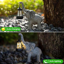 Solar Garden Statue Lights Elephants Figurine with Solar Lantern, Outdoor Yard Decorations for Patio Porch Home, Christmas Elephant Gifts for Women - Unique Housewarming Gifts by CozyNest Decor