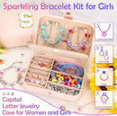 Charm Bracelet Making Kit with Bracelet Organizer Box Beads Mermaid Pendants for Jewelry Making DIY Craft Kit for Birthday Gifts Valentine Christmas by TinyTreasures Baby Boutique