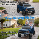 24V Ride on Car Licensed Ford F-150 Raptor, Kids Electric Car with Remote Control, LED Light/Music/MP3, Truck Bed Storage, 3-Point Seat Belt (24V, Blue) by TinyTreasures Baby Boutique