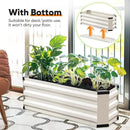 KING BIRD Raised Garden Bed Kit with Bottom 2025 Upgraded Galvanized Planter Garden Box Outdoor & Indoor for Gardening, Vegetables, Flowers, Beige, 35.4x11.8x11.8 in by GreenHaven Gardens