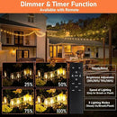 Bosceos 50 FT Solar String Lights for Outside, Solar Powered Outdoor String Lights, Dimmable Patio Lights with Remote Timer, 3 Lighting Modes Hanging Lights Waterproof for Christmas Wedding Tents by GreenHaven Gardens