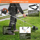 Weed Wacker String Trimmer, 42.7CC Cordless Grass Gas Powered Weed Wacker 2-in-1 Straight Shaft String Trimmer Brush Cutter with 2 Detachable Head for Grass/Heavy Bush by GreenHaven Gardens