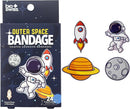 BioSwiss Bandages, Outer Space Shaped Self Adhesive Bandage, Latex Free Sterile Wound Care, Fun First Aid Kit Supplies for Kids and Adults, 24 Count by TinyTreasures Baby Boutique