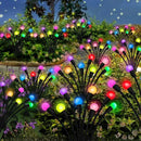 4 Pack 40 LED Solar Firefly Lights,2 Pack Multicolor+2 Pack Blue by GreenHaven Gardens
