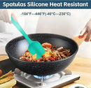 Barsone 5-Piece Silicone Spatula Set（ Heat Resistant 446°F Food Grade BPA Free, Nonstick Cookware Safe Dishwasher Safe Kitchen Tools for Baking, Cooking, Stirring, Multicolor） by CozyNest Decor