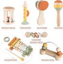 VINJOE Baby Musical Instruments-Toddler Montessori Wooden Musical Toys for Kids, Neutral Colors Percussion Instruments Set Early Learning Musical Toys for Preschool Educational Birthday Gifts by TinyTreasures Baby Boutique